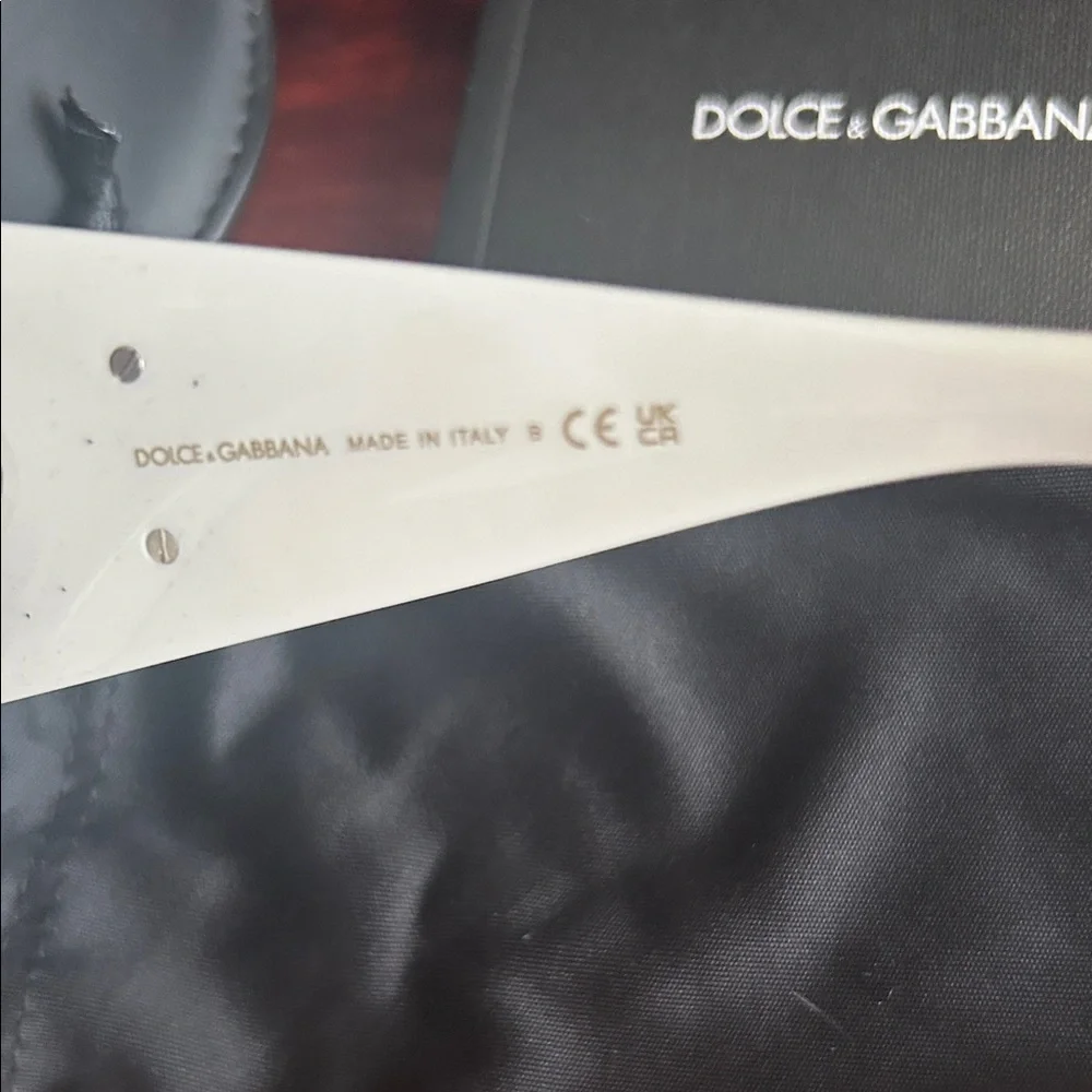 Dolce & Gabbana white sunglasses